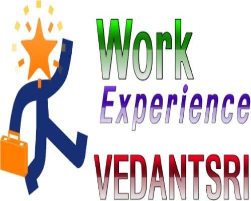 Get Work Experience in vedantsri varanasi