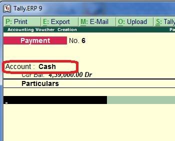 TallyERP9 Payment Voucher Question