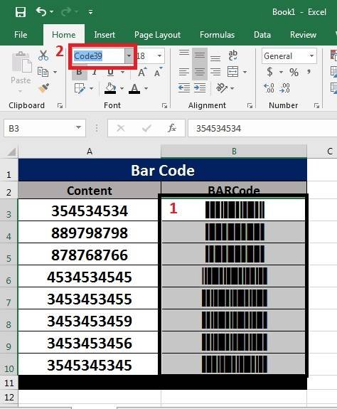 Excel Bar-code Projects