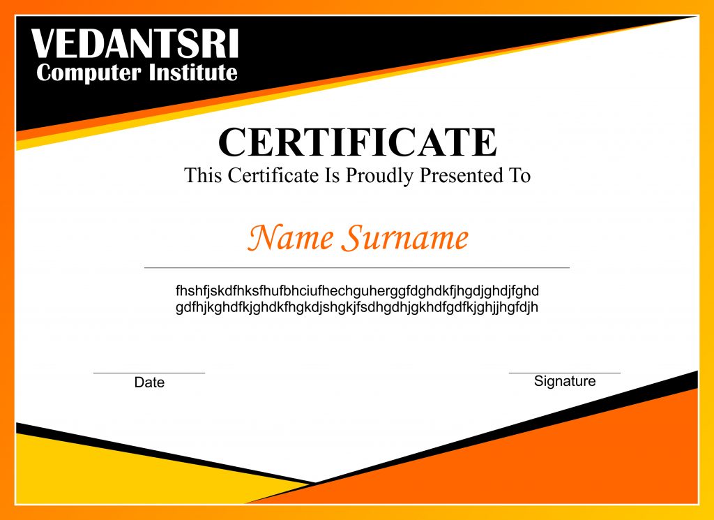 computer institute certificate