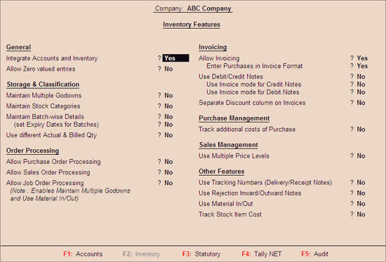 Tally Inventory Concept in Hindi