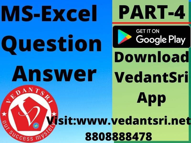 MS-Excel Question Answer (Part-IV)