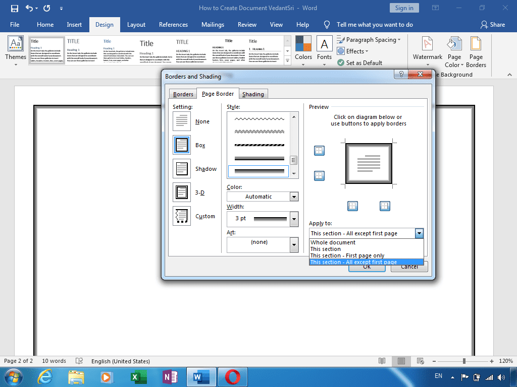 Create Document in Word