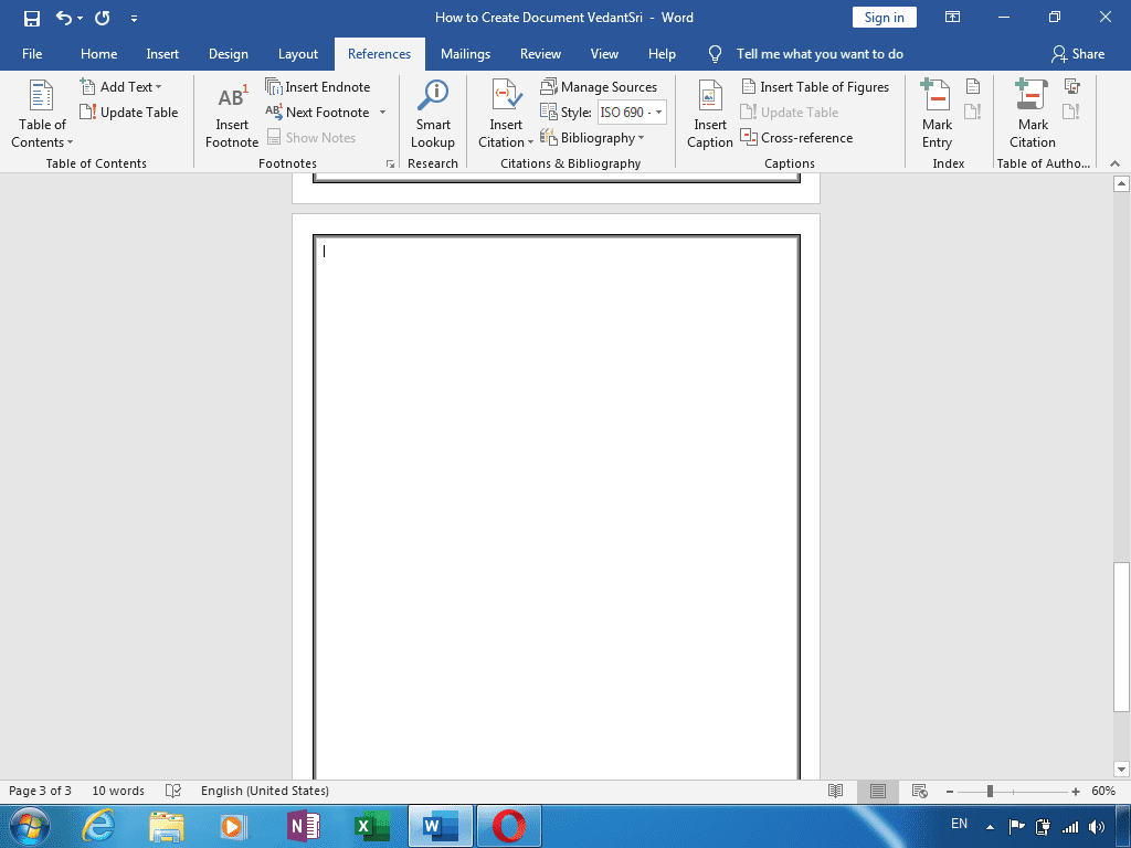 Create Document in Word 2