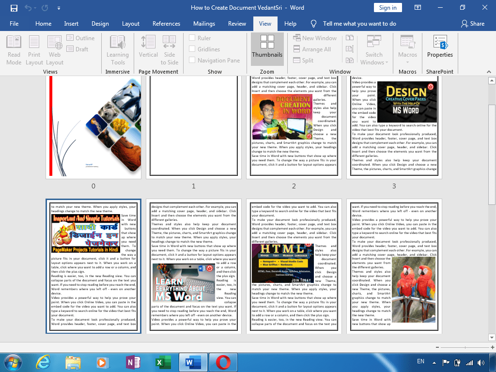 Create Document in Word 2