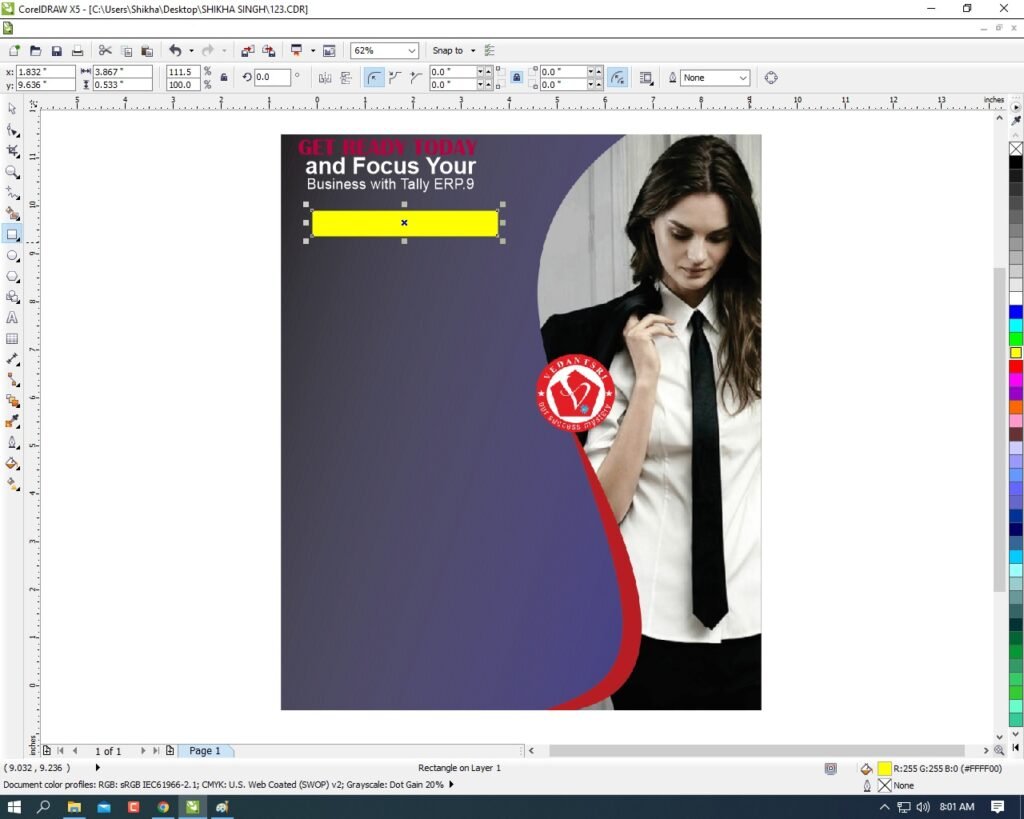 Banner Design CorelDraw, Easy Method, Step by Step, Download Source File