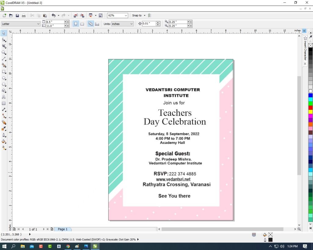 Invitation Card in CorelDraw