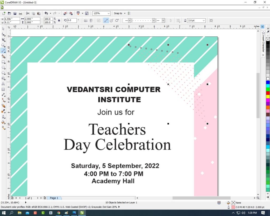 Invitation Card in CorelDraw