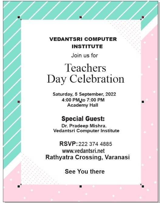 Invitation Card in CorelDraw