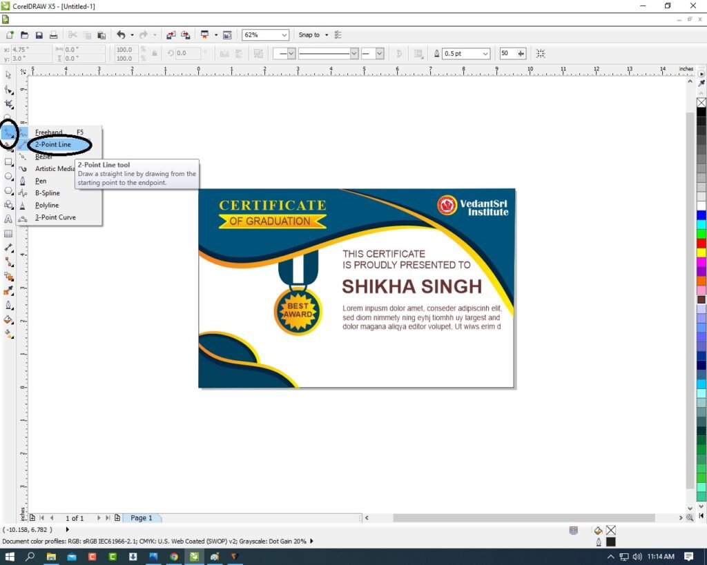 Certificate Design In CorelDraw, Easy And Step By Step, Download