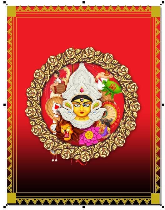 Durga Puja flyer Design in CorelDraw, Easy Method, Complete Steps, Download File