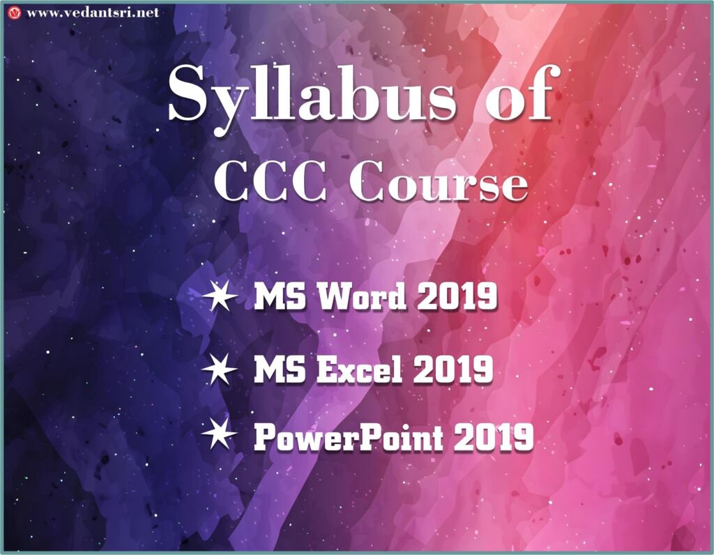 CCC Computer Course Syllabus, Best Top 5Scope, Duration, Fees, Institute & Jobs Near Me vedantsri 1