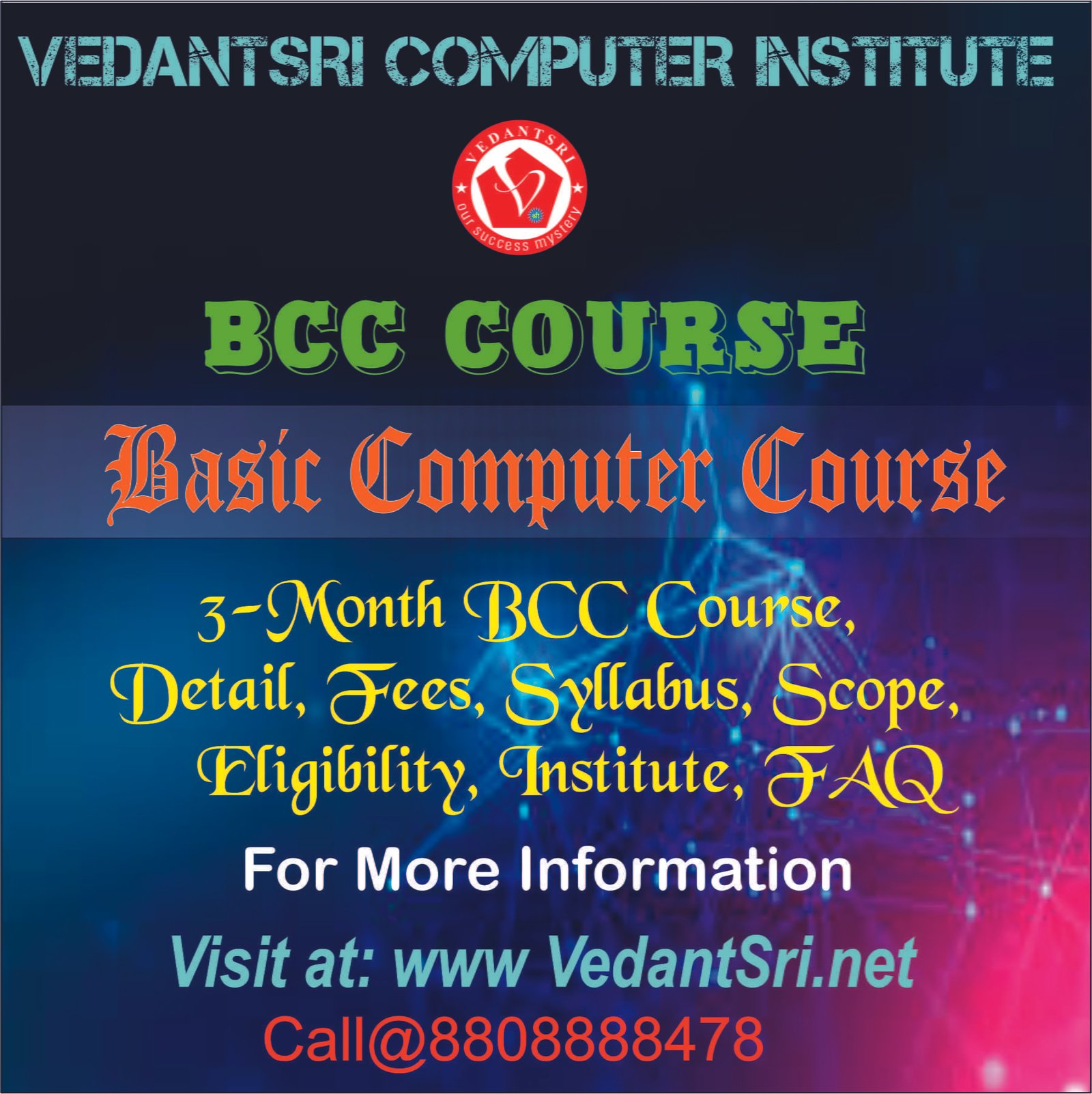 3Month BCC Course, Detail, Fees, Syllabus, Scope, Eligibility