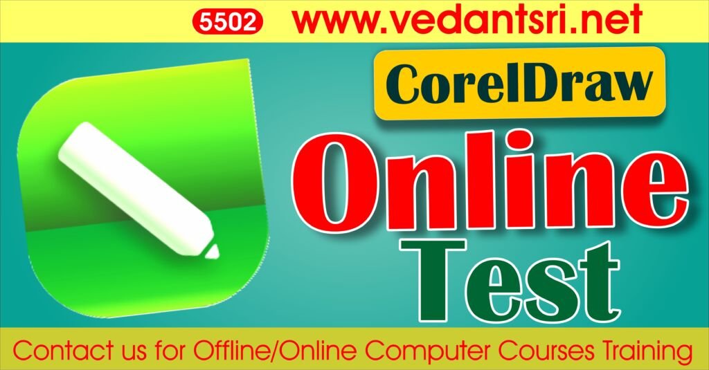 CorelDraw Basic Online Test 5502 VedantSri Institute for Top Best Online Quiz Mock Test Practice Test for Free Jobs Preparations website