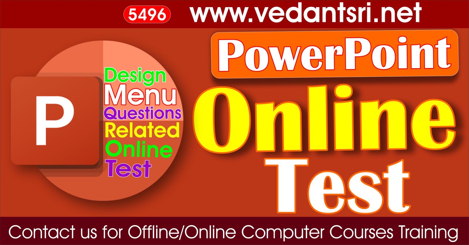 MS PowerPoint Design Menu Online Test