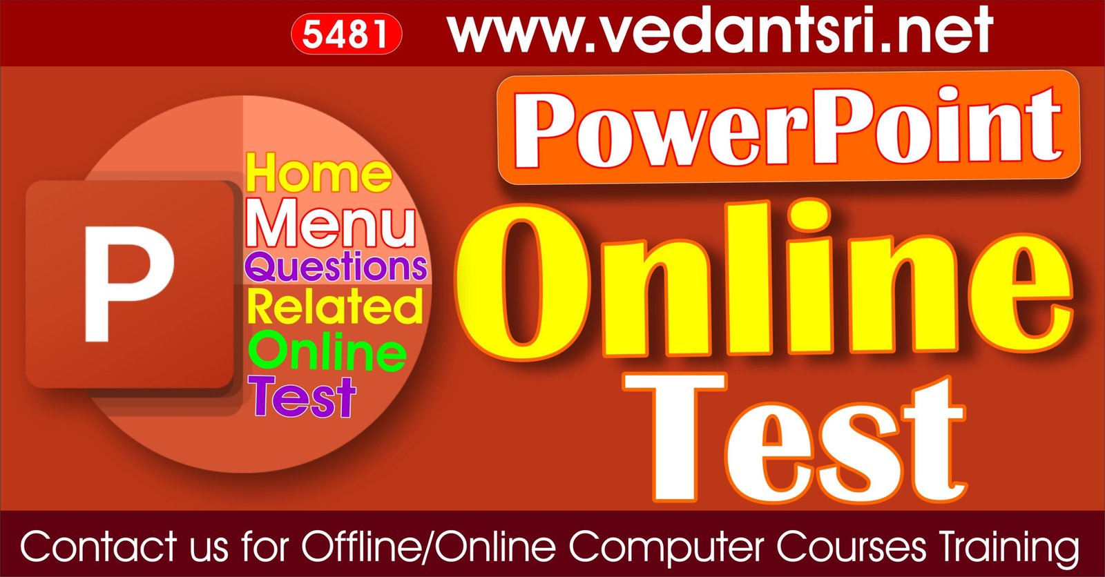 MS PowerPoint Home Menu1 Online Test