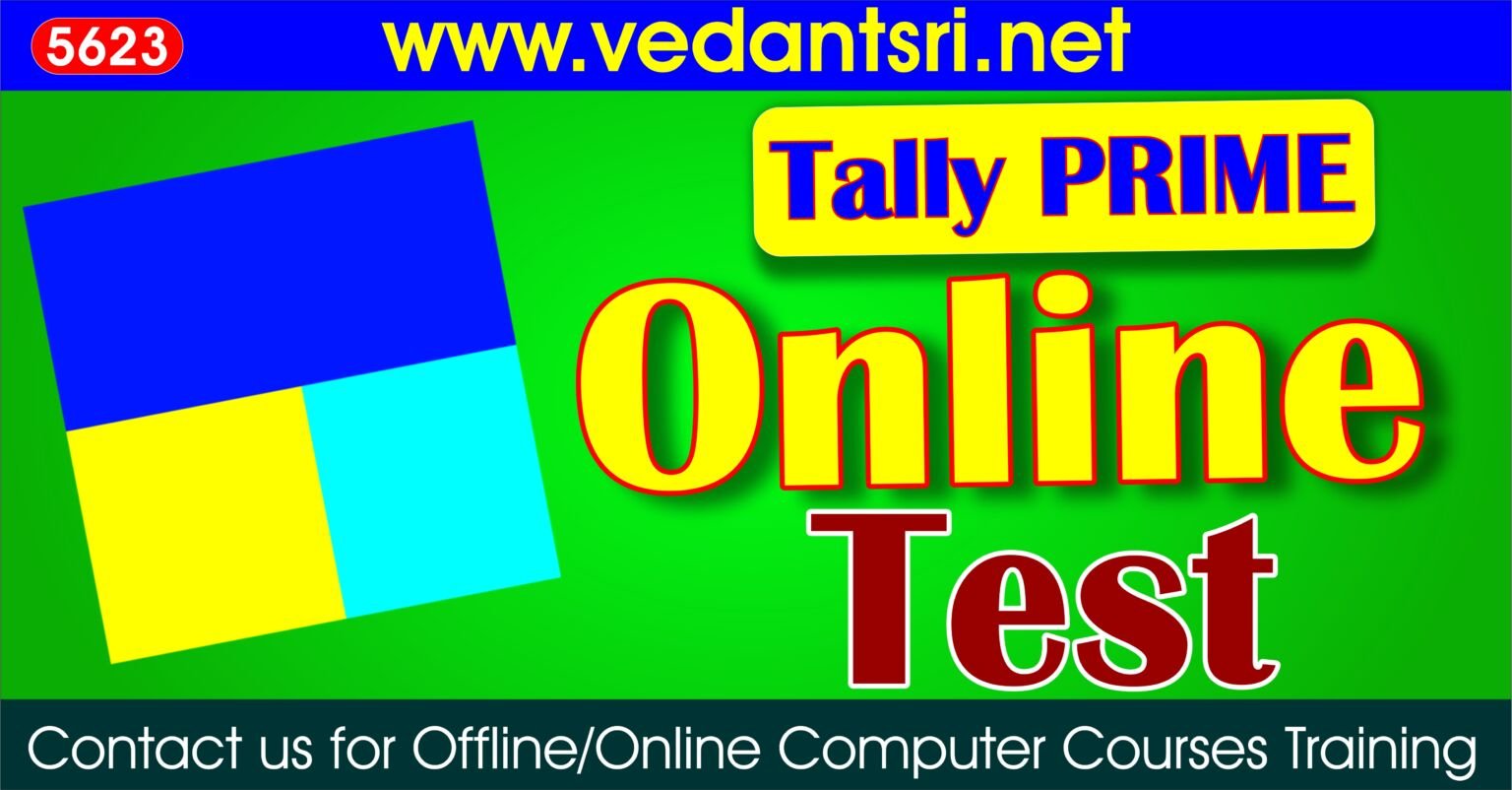 Tally Prime Online Test Series 2024 VedantSri INSTITUTE