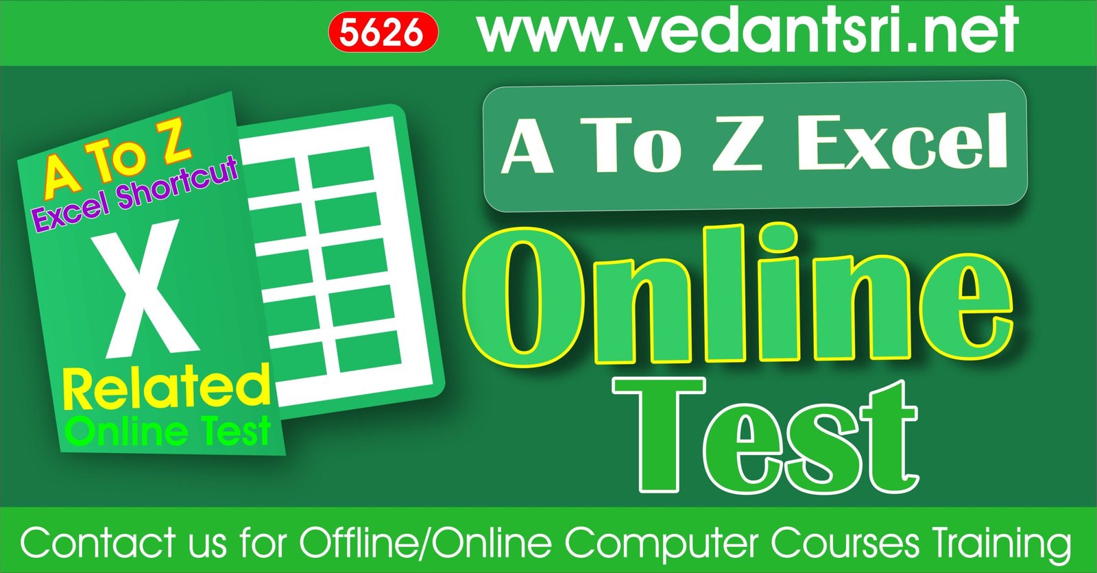 A To Z Excel Shortcut Online Test Series 5626